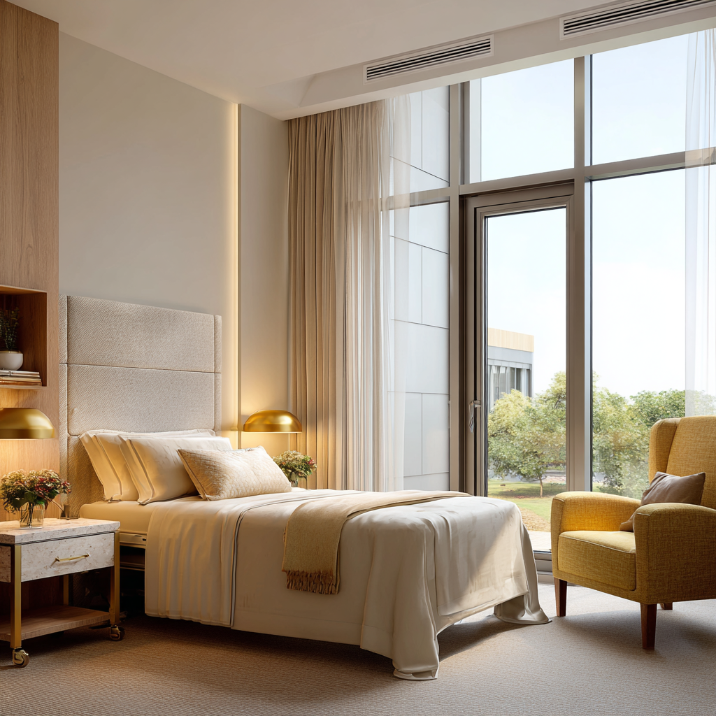 Residential treatment bedroom at SMHW Rehab
