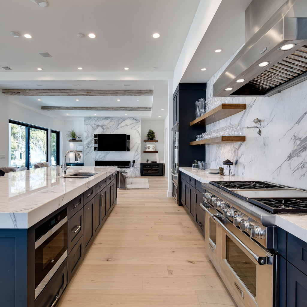 Gourmet kitchen and dining area at SMHW Rehab